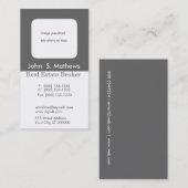 Upscale Afbeelding Fotohouder Neutral Grey Corpora Visitekaartje (Voorkant / Achterkant)
