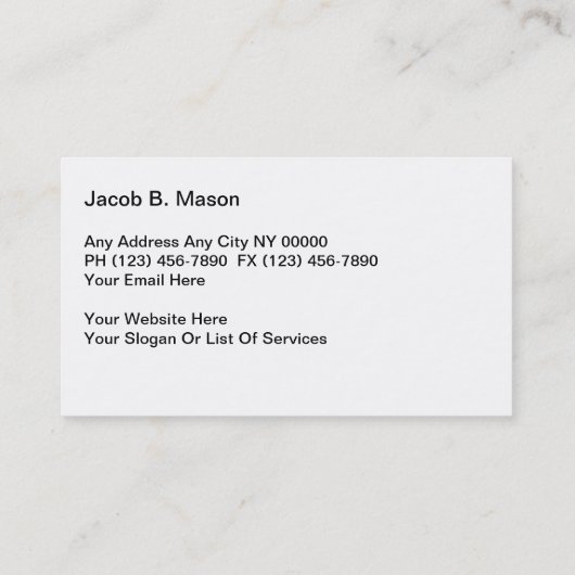 Upscale Attorney Law Kantoor Visitekaartjes (Achterkant)