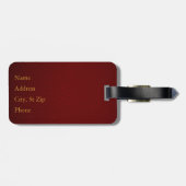 Upscale Deep Red Leather - Ontwerp van advocaten Bagagelabel (Achterkant horizontaal)