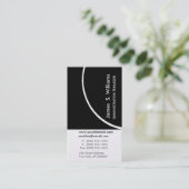Upscale elant luxe Professional zwart-wit Visitekaartje (Staand voorkant)