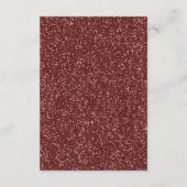 Upscale Marsala Glitter Look Wedding Guest Insert Informatiekaartje (Achterkant)