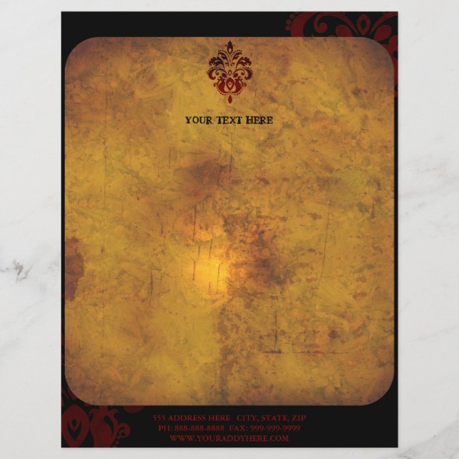 Upscale Moderne Business Letterhead Persoonlijk Briefhoofd (Voorkant)