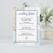 Upscale #Nautical Zuid-Florida #Wedding Details Informatiekaartje (Staand voorkant)