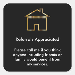 Upscale Realtor Referral appreciatie Vierkante Sticker