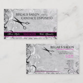 Upscale Swirls and Fluers Salon Visitekaartje (Voorkant / Achterkant)