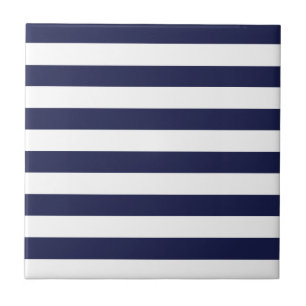 Upscale Venetiaans Venetiaans Blauw Stripe Patroon Tegeltje