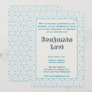 Upsherin First Haircut Jewish Boy 3rd Birthday Kaart