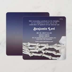 Upsherin First Haircut Jewish Boy 3rd Birthday Kaart