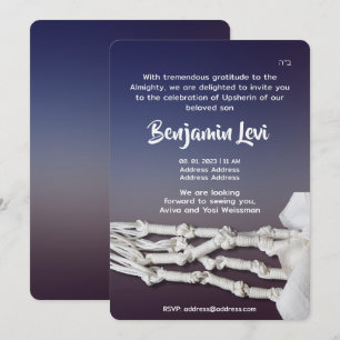 Upsherin First Haircut Jewish Boy 3rd Birthday Kaart