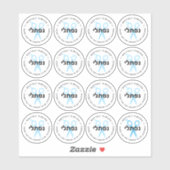 Upsherin HEBREW Gepersonaliseerde Schaar CLEAR 16- Sticker (Vel)