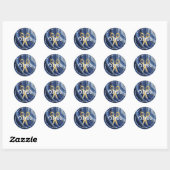 Upsherin HEBREW Personalized Scissors Ronde Sticker (Vel)