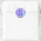 Upsherin Personalized Hebrew Initiaal Monogram Cla Ronde Sticker (Tas)