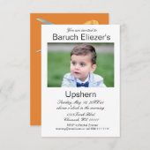 Upshernish Uitnodiging Upshern Upsherin Uitnodigin (Voorkant / Achterkant)