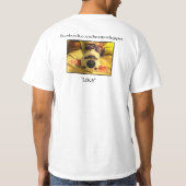 Upside-down "a obtenu des haricots ?" T-shirt (Dos)