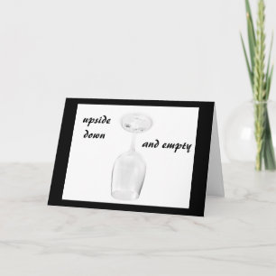 UPSIDE DOWN AND EMPTY=GROUP BIRTHDAY KAART