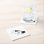 upside-down charme vierkante kartonnen onderzetter (Insitu)