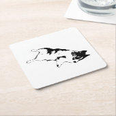 upside-down charme vierkante kartonnen onderzetter (Schuin)