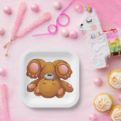 Upside Down Teddy Bear Papieren Bordje (Feest)