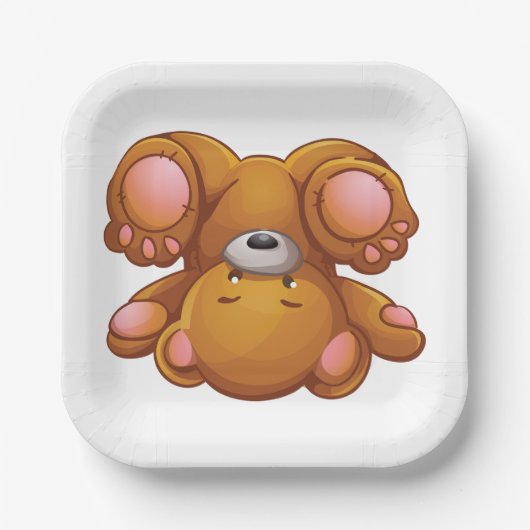Upside Down Teddy Bear Papieren Bordje (Voorkant)