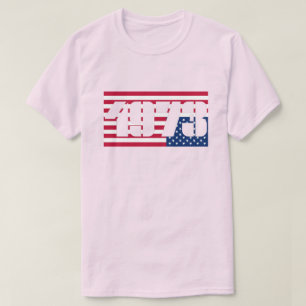 Upside Down USA Drapeau 1973 T-shirt Droits d'avor