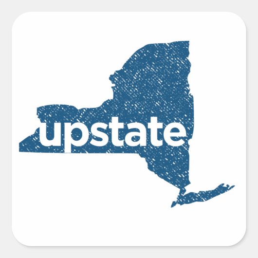 Upstate.  blauw badge sticker (Voorkant)