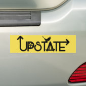 Upstate Bumpersticker Black Lettering (Op auto)