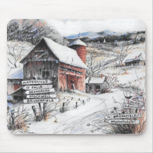 Upstate New York Winter Mousepad Muismat