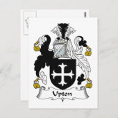 Upton Family Crest Briefkaart (Voorkant / Achterkant)