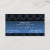 Uptown Elegance Carte de visite, bleu électrique (Dos)