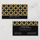 Uptown Glam Carte de visite, Or (Devant / Derrière)