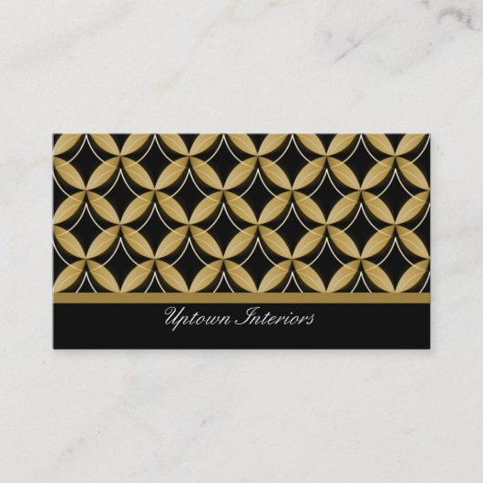 Uptown Glam Carte de visite, Or (Devant)