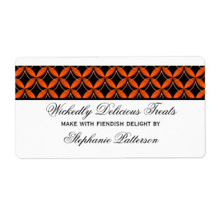Uptown Glam Fancy Halloween Étiquettes de cuisson