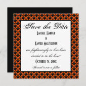Uptown Glam Halloween Save the Date Invite (Voorkant / Achterkant)