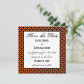 Uptown Glam Halloween Save the Date Invite (Staand voorkant)