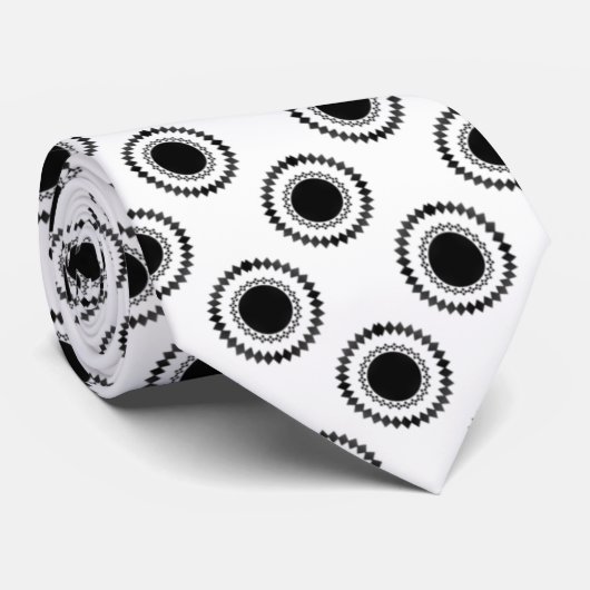 Uptown Hipster Stropdas, zwart en wit Stropdas (Opgerold)