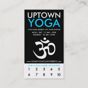 uptown om yoga loyaliteit klantenkaartje