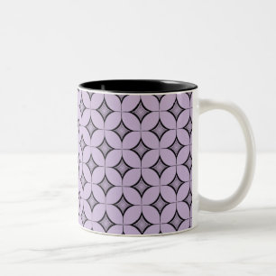 Uptown Retro Mok, Lavender Tweekleurige Koffiemok