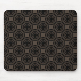 Uptown Trendy Circles Mousepad, Mocha Muismat