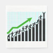 Upward Trend Graph Papieren servetten (Voorkant)