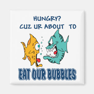 Ur staat op het punt onze bubbels te eten magneet