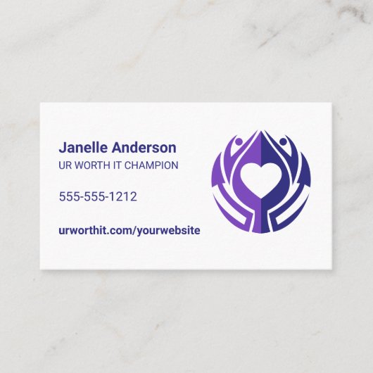 UR WORTH IT Reference Card Aanbevelingskaartje (Voorkant)