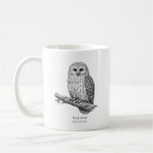 Ural Owl Black & White Coffee Mug (Gauche)