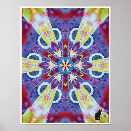 Uranian Kinetic Collage Kaleidoscope Poster (Voorkant)