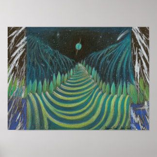 Uranian Road art poster van Jude Cowell