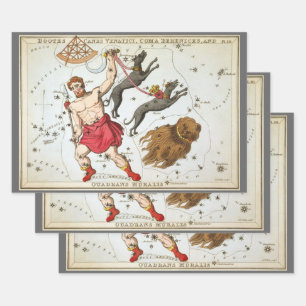 Urania's Mirror,  sterrenkunde Hemelkaart Inpakpapier Vel