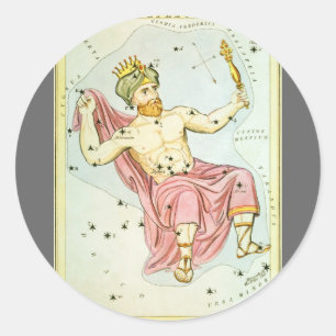 Urania's Mirror,  sterrenkunde Hemelkaart Ronde Sticker