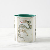 Urania's spiegel, antieke astronomische hemelkaart mok (Midden)