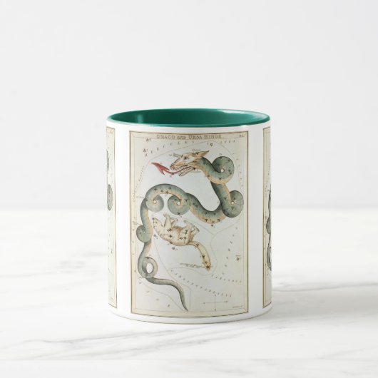 Urania's spiegel, antieke astronomische hemelkaart mok (Midden)