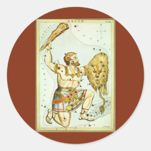 Urania's Spiegel, Antieke Astronomische Hemelkaart Ronde Sticker