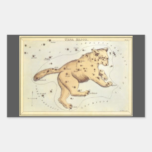 Urania's Spiegel, Antieke Hemelkaart Astronomie Rechthoekige Sticker